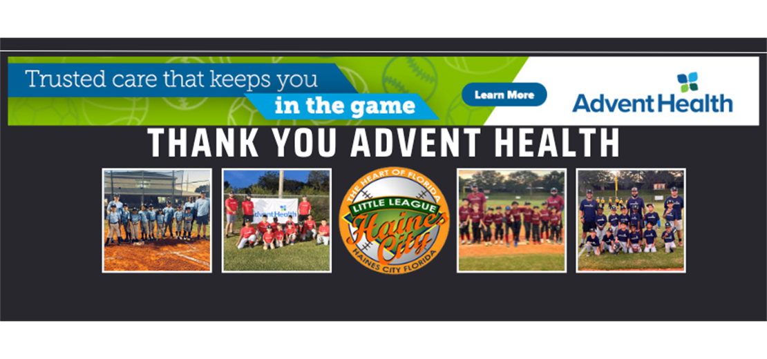 THANK YOU ADVENT HEALTH FOR SPONSORING 25 TEAMS